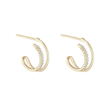 9ct Yellow Gold Double Open Hoop Earrings
