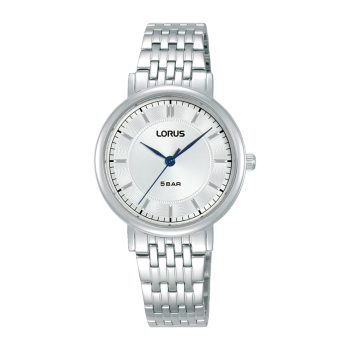 Lorus Ladies White Dial Silver Bracelet Strap Watch