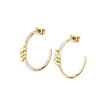 Gold Plated Twist Hoop Earrings