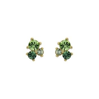 Ted Baker Gold Green Cluster Stud Earrings