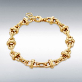 9ct Yellow Gold Oval Chunky Link Bracelet