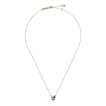 Ted Baker Gold Green Cluster Pendant
