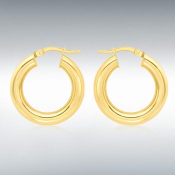9ct Yellow Gold Chunky Hoop Earrings