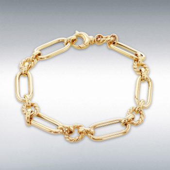 9ct Yellow Gold Figaro Style Bracelet