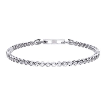 Diamonfire Cubic Zirconia Bezel Set Tennis Bracelet