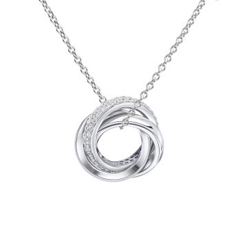 Diamonfire Cubic Zirconia Triple Twist Pendant