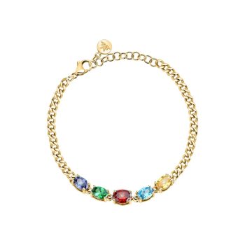Gold Plated Multi-Colour Stone Bracelet