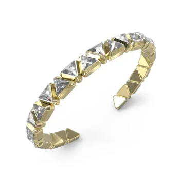 Guess Gold Triangular Diamond Bangle