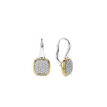 Ti Sento Milano Pave Cushion Drop Earrings