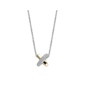 Ti Sento Milano Two-Tone Criss Cross Pendant