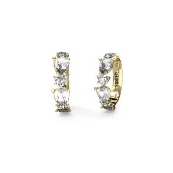 Guess Gold Crystal Hoop Earrings