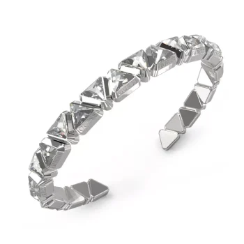 Guess Silver Triangular Diamond Bangle