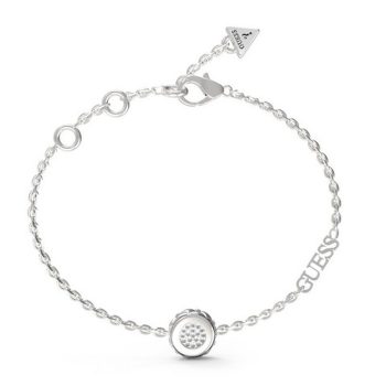 Guess Silver Round Charm Bracelet