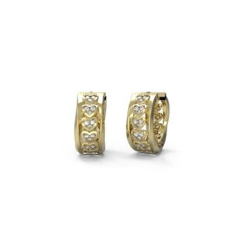 Guess Gold Heart Hoop Earrings