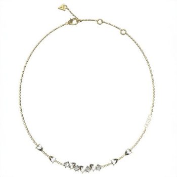 Guess Silver Crystal Scatter Necklet