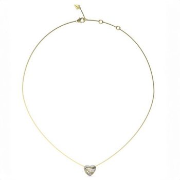 Guess Gold Crystal Heart Pendant