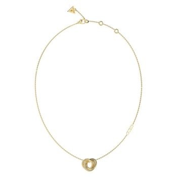 Guess Gold Interlocking Rings Pendant