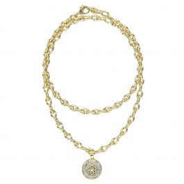 Guess Gold Mother of Pearl Layered Necklace
