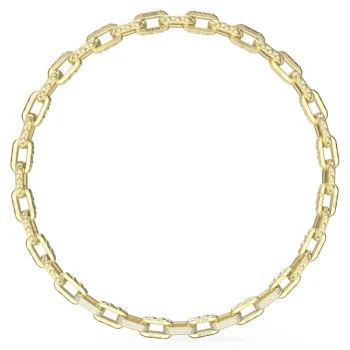 Guess Gold Chunky Paper Link Necklace