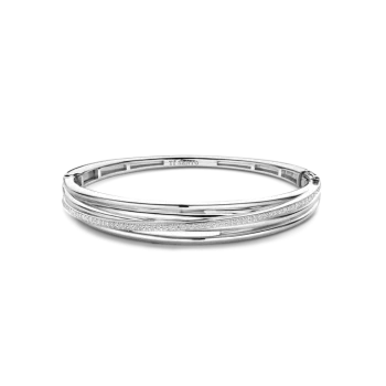 Ti Sento Milano Silver Triple Twist Bangle