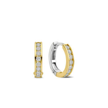Ti Sento Milano Gold Crystal Hoop Earrings