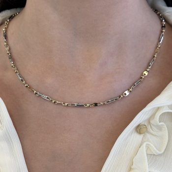 9ct Two-Tone Link Necklet
