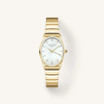 Rosefield Gold Oval Half Moon Watch