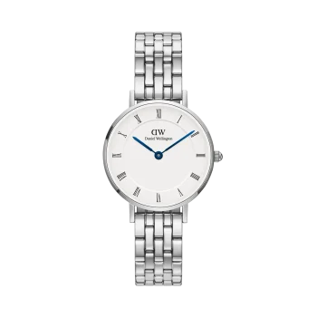Daniel Wellington Ladies Silver Petite Roman Numeral Watch