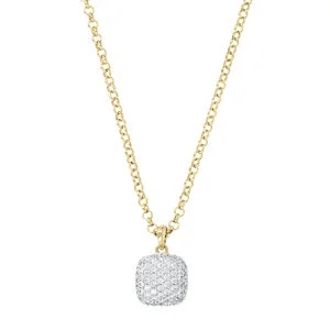 Bronzallure Gold Square Pave Pendant