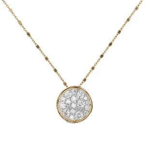Bronzallure Gold Round Pave Pendant