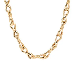 Bronzallure Gold Infinity Chunky Necklace