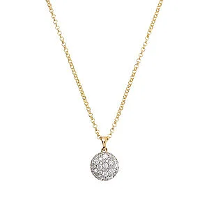 Bronzallure Gold Round Pave Pendant