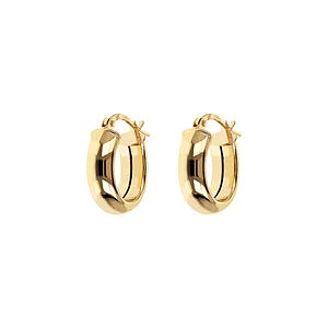 Bronzallure Golden Small Oval Hoop Earrings