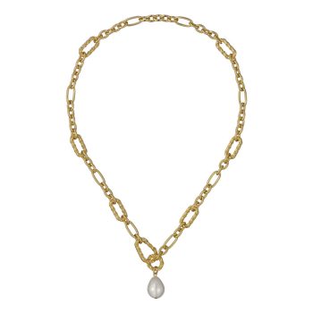 Ted Baker Gold Link Pearl Necklace