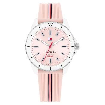 Tommy Hilfiger Girls Pink Rubber Strap Watch