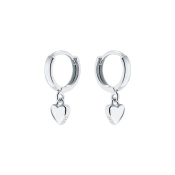 Ted Baker Silver Drop Heart Earrings
