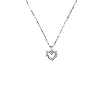 Ted Baker Silver Crystal Open Heart Pendant