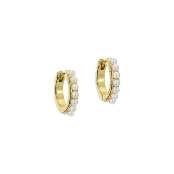 Ted Baker Gold Pearl Hoop Earrings