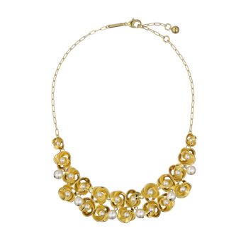 Ted Baker Gold Pearl Flower Necklace