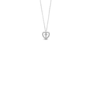 Absolute Kids Sterling Silver Heart with Cross Pendant
