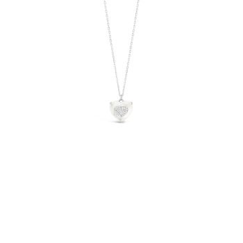 Absolute Kids Sterling Silver Mother of Pearl Heart Pendant