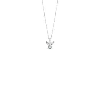 Absolute Kids Sterling Silver Angel with Opal Pendant