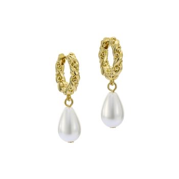 Ted Baker Gold Pearl Drop Earrings