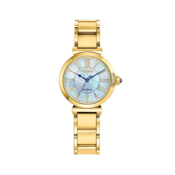 Citizen Ladies Gold Diamond Dial L Mae Eco-Drive Watch
