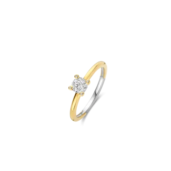 Ti Sento Milano Gold Solitaire Ring