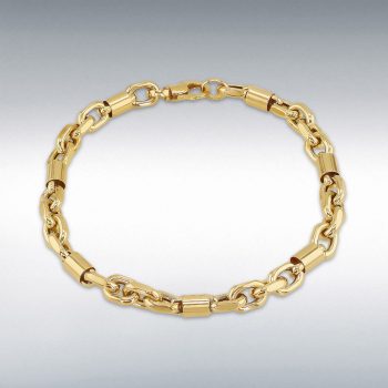9ct Yellow Gold Belcher and Bar Bracelet