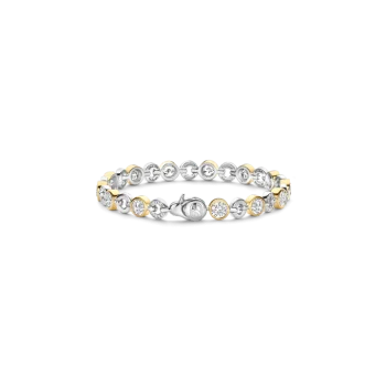 Ti Sento Milano Two-Tone Bezel Tennis Bracelet