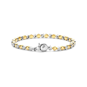 Ti Sento Milano Two-Tone Bezel Set Tennis Bracelet