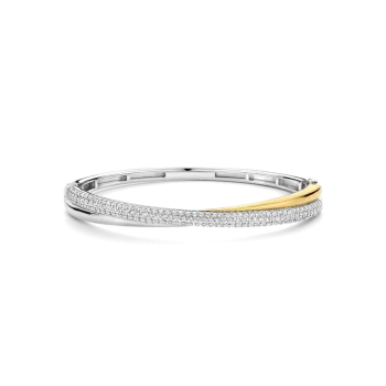 Ti Sento Milano Two-Tone Pave Bangle