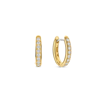 Ti Sento Milano Gold Cubic Zirconia Hoop Earrings